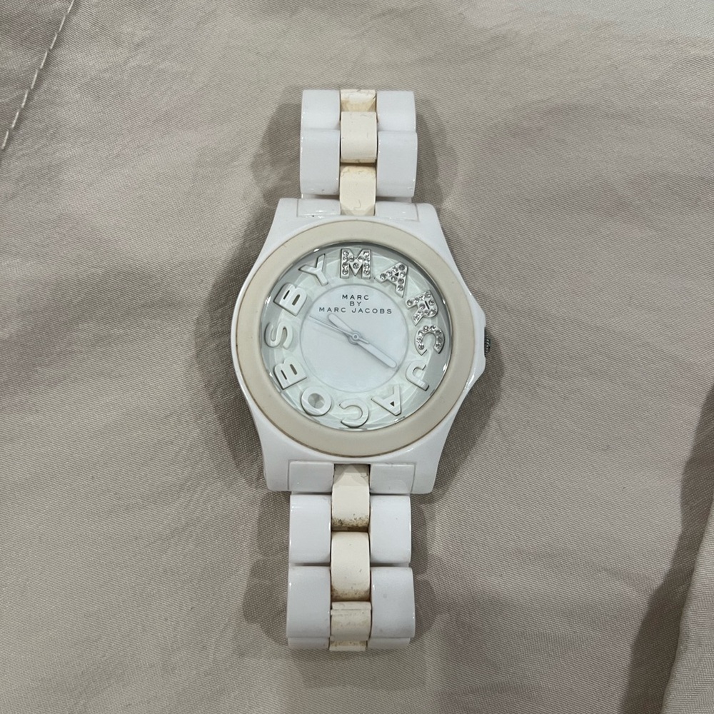Marc Jacobs Ivory and White Watch